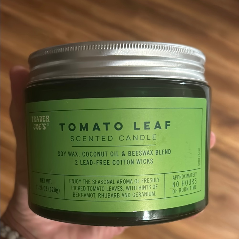 Trader Joe's Green Tomato Leaf Candle